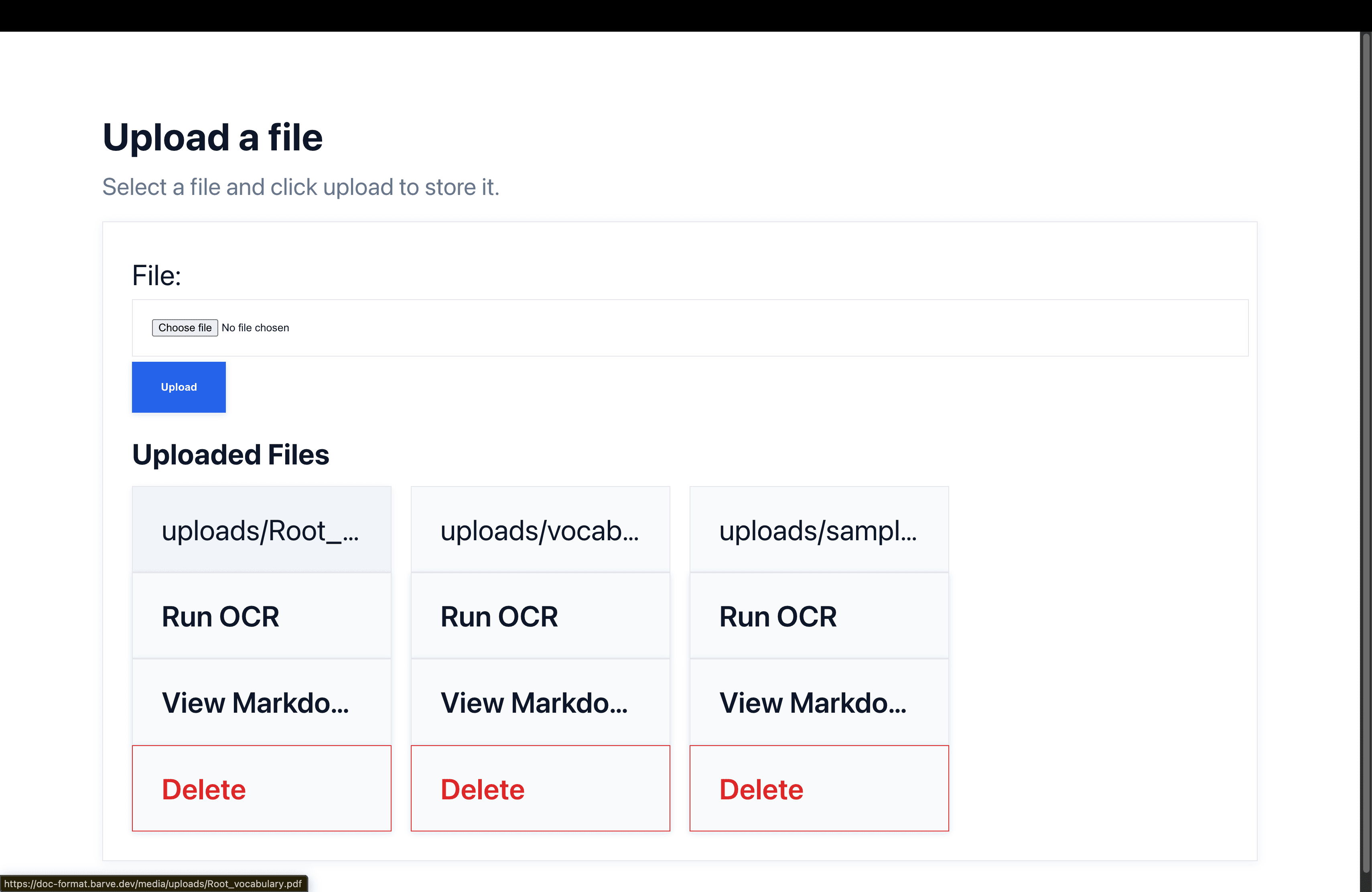 OCR Document Formatter screenshot
