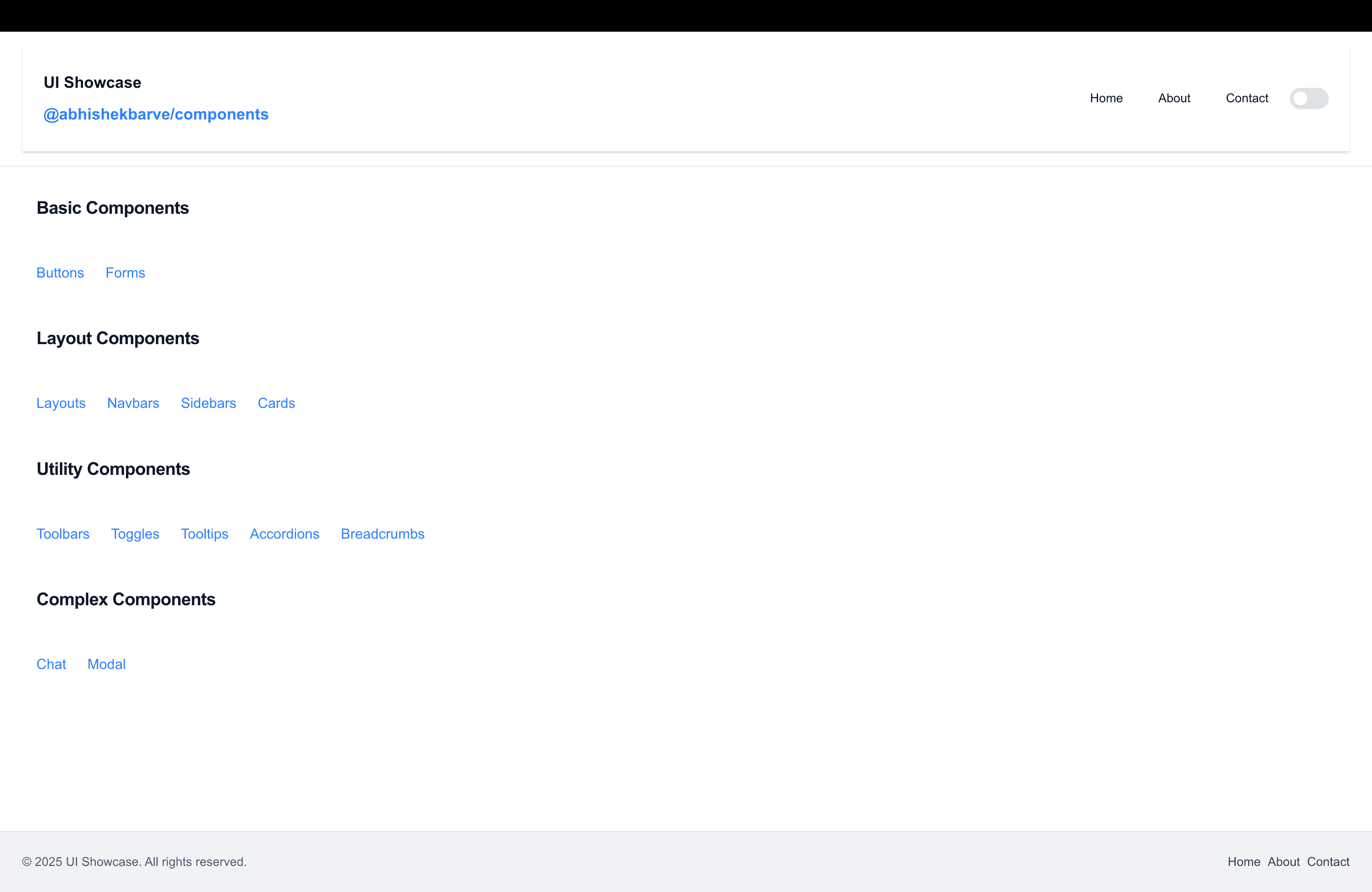 Component Library screenshot